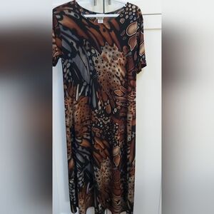 Jostar abstract short sleeved dress